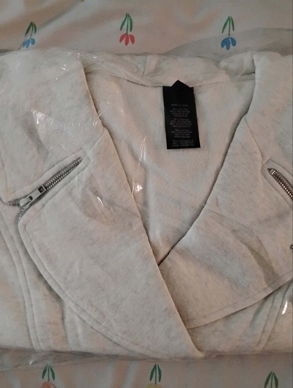 Harley-Davidson Cream Women's Sweater with Zipper Accents